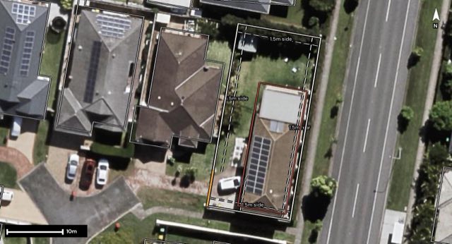 Aerial of 11 Letitia Close, Wakerley QLD 4154 with the block outlined