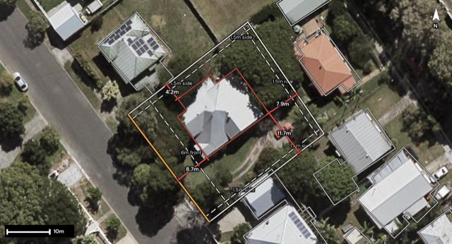 Aerial of 112 Gympie Street, Northgate