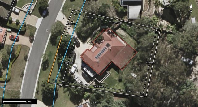 Aerial of 117-119 Boxer Avenue, Shailer Park QLD 4128 with the block outlined