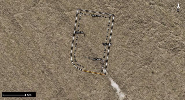Aerial of 12 Midyim Terrace, Palmview QLD 4553 with the block outlined