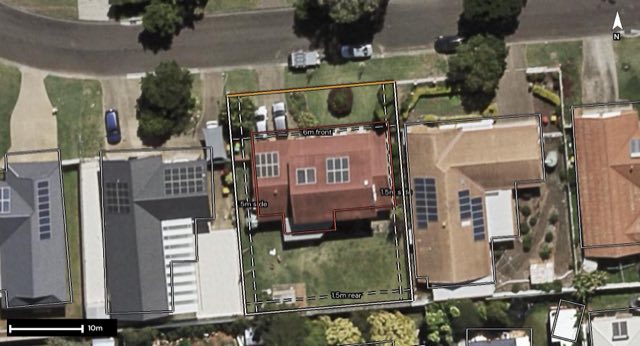 Aerial of 15 Cherrywood Street, Sunnybank Hills QLD 4109 with the block outlined