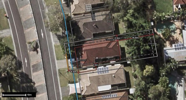 Aerial of 17 Colorado Circuit, Parkwood QLD 4214 with the block outlined