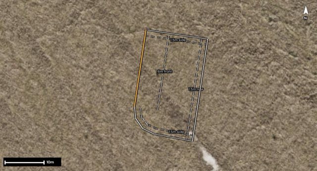 Aerial of 17 Cooloola Street, Palmview QLD 4553 with the block outlined