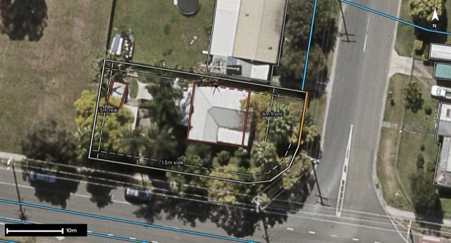Aerial of 2 Sharon Drive, Eagleby QLD 4207 with the block outlined