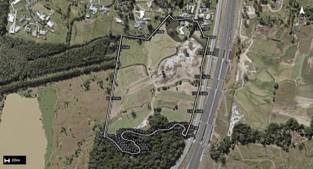 Aerial of 21 Ballantyne Court, Glenview QLD 4553 with the block outlined
