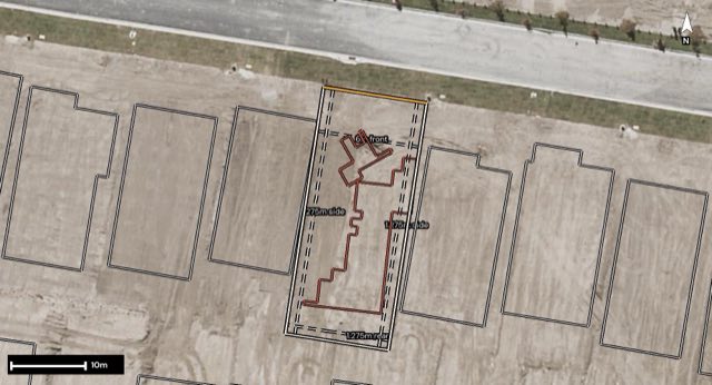 Aerial of 22 Aspen Circuit, Logan Reserve QLD 4133 with the block outlined
