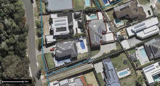 Aerial of 25 Lynette Way, Daisy Hill QLD 4127 with the block outlined