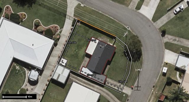 Aerial of 27 Lisa Street, Deception Bay QLD 4508 with the block outlined