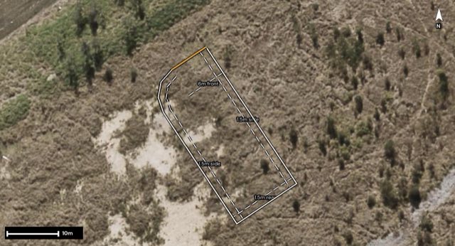 Aerial of 29 Daisy Street, Ripley QLD 4306 with the block outlined