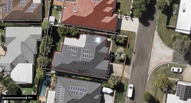 Aerial of 29 Haywal Street, Taigum QLD 4018 with the block outlined