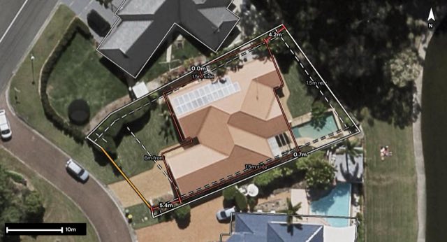 Aerial of 3 Coomoo Crescent, Mountain Creek QLD 4557 with the block outlined