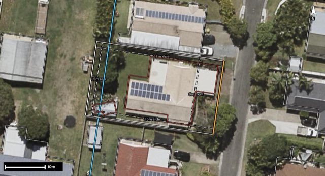 Aerial of 3 Renmelair Court, Waterford West QLD 4133 with the block outlined