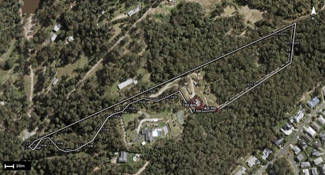 Aerial of 36A Jenkins Court, Upper Coomera QLD 4209 with the block outlined