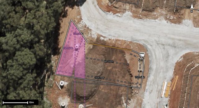 Aerial of 37 Edgewood Street, Narangba QLD 4504 with the block outlined