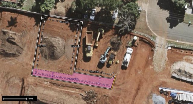 Aerial of 4 Corymbia Court, Birkdale QLD 4159 with the block outlined