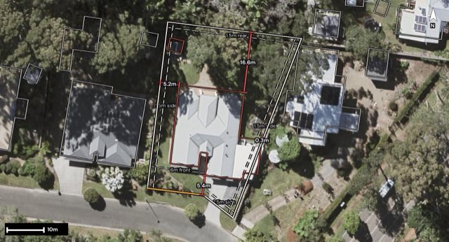 Aerial of 4 The Parkway Place, Mapleton QLD 4560 with the block outlined