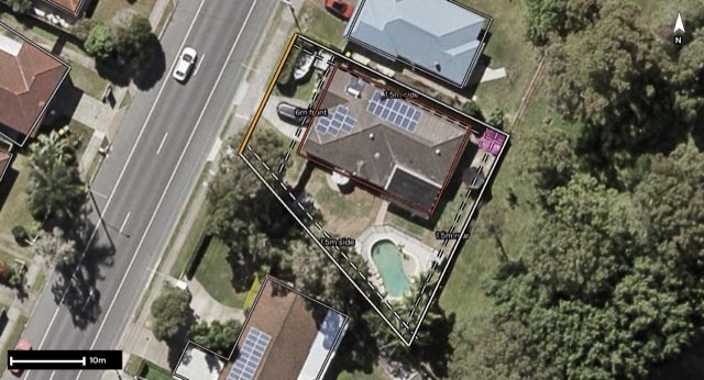 Aerial of 45 Sparkes Road, Bray Park QLD 4500 with the block outlined