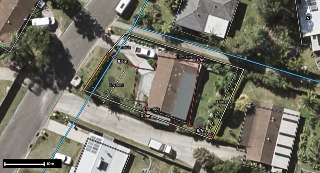 Aerial of 49 Balyando Drive, Nerang QLD 4211 with the block outlined