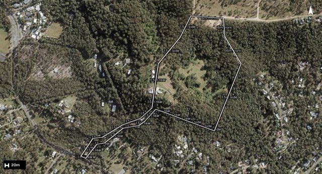 Aerial of 494 Worongary Road, Worongary QLD 4213 with the block outlined