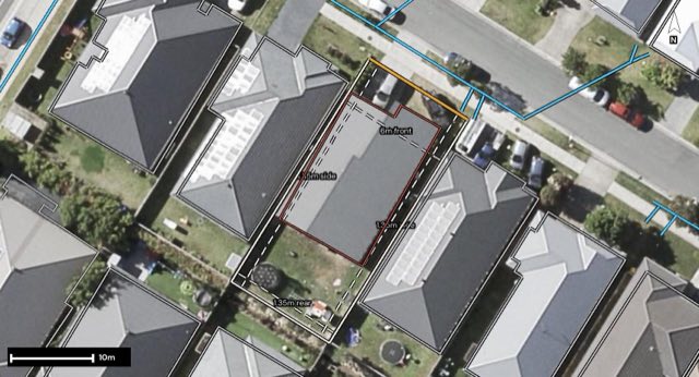 Aerial of 5 Biron Street, Yarrabilba QLD 4207 with the block outlined