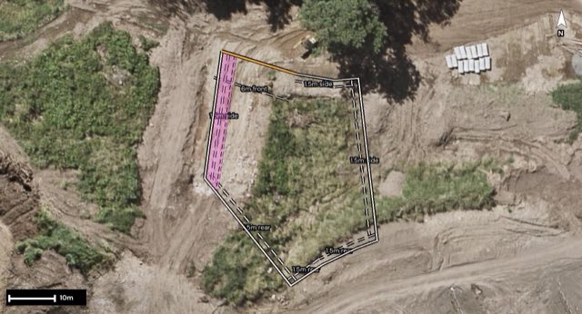Aerial of 5 Peaceful Place, Burnside QLD 4560 with the block outlined