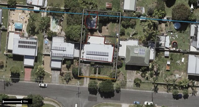 Aerial of 50 Birch Street, Marsden QLD 4132 with the block outlined