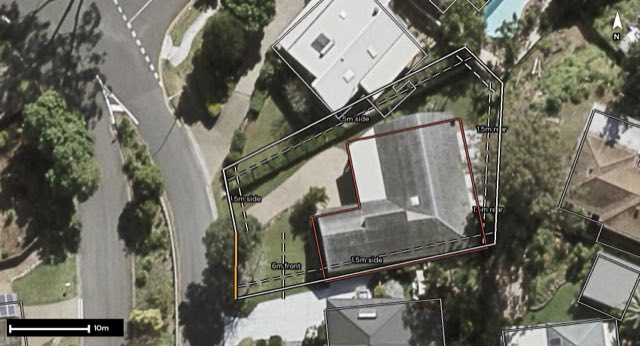 Aerial of 63 MUKINE Street, Jindalee QLD 4074 with the block outlined