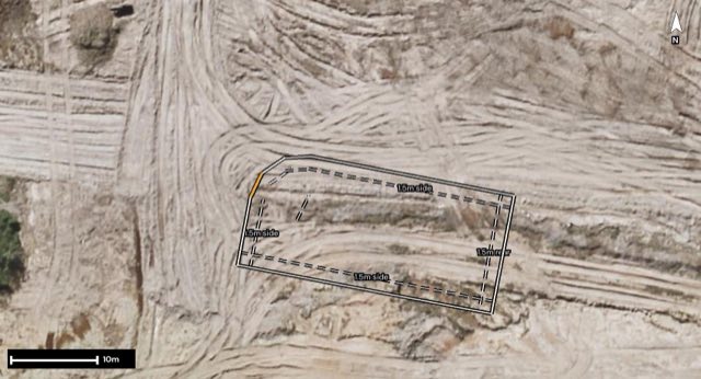 Aerial of 69 Guroman Drive, Greenbank QLD 4124 with the block outlined