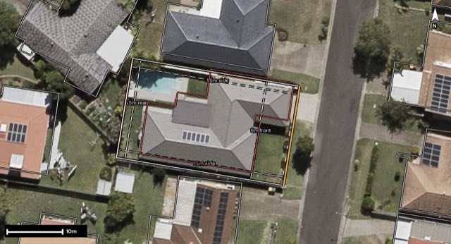 Aerial of 7 Bremer Street, Runcorn QLD 4113 with the block outlined
