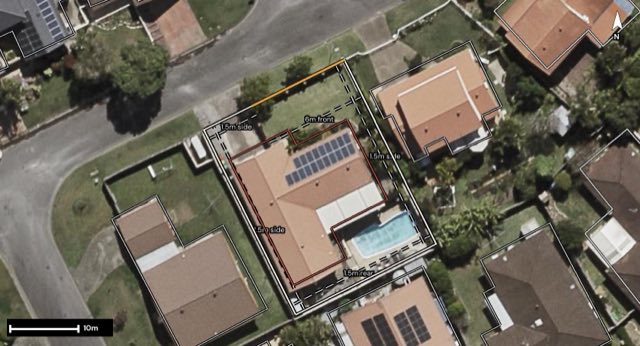 Aerial of 73 Driftwood Street, Sunnybank Hills QLD 4109 with the block outlined