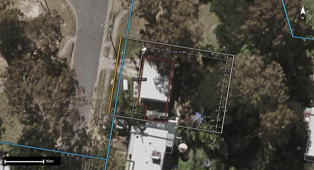 Aerial of 78 Adelaide Circuit, Beenleigh QLD 4207 with the block outlined