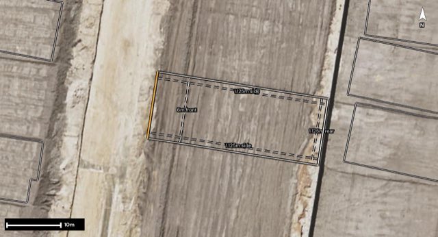 Aerial of 80 Ashwood Circuit, Chambers Flat QLD 4133 with the block outlined