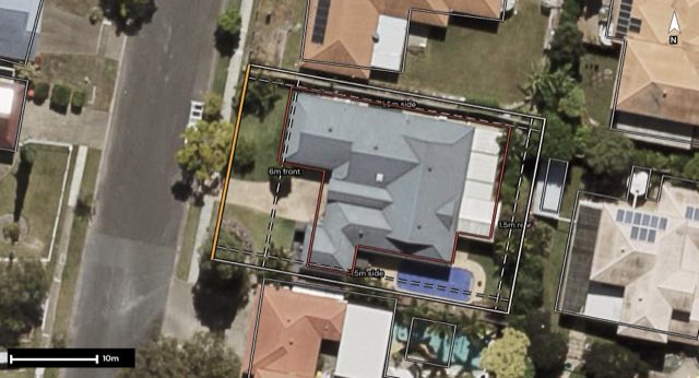 Aerial of 84 Sunflower Crescent, Calamvale QLD 4116 with the block outlined