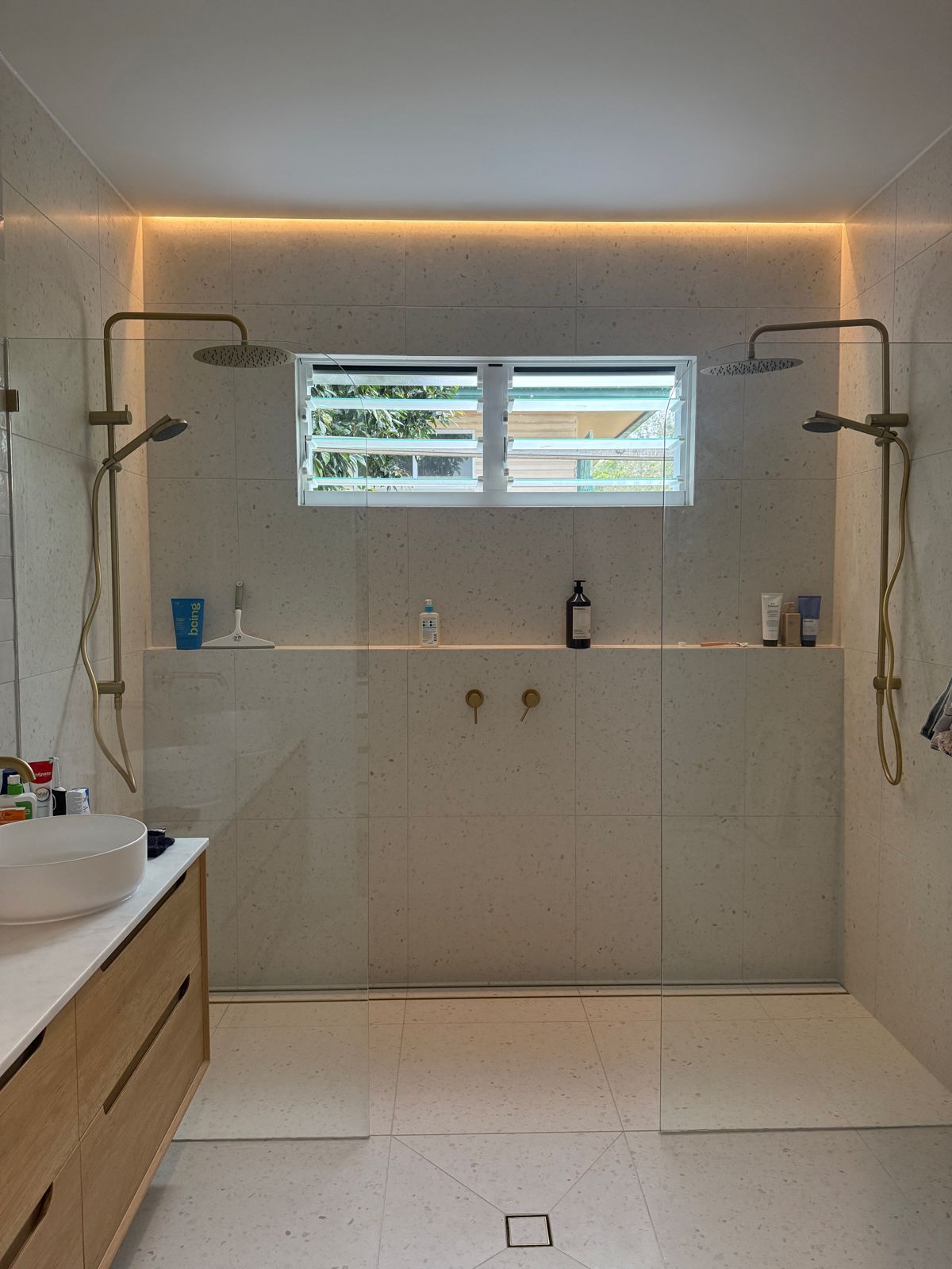 A finished bathroom from a renovation in Ashgrove